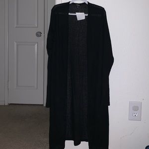 Black Ribbed Cardigan